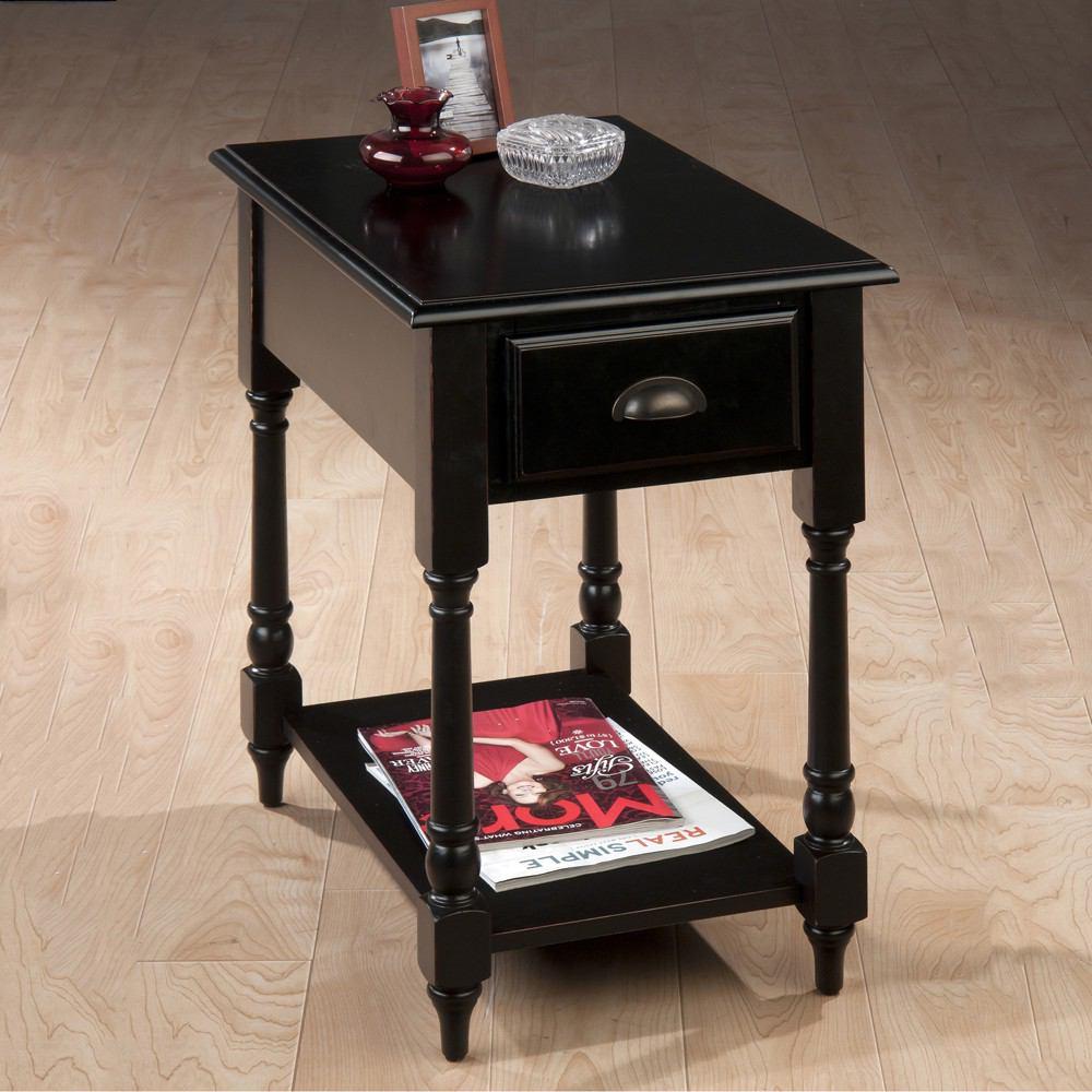 Jofran Antique Black Chairside Table