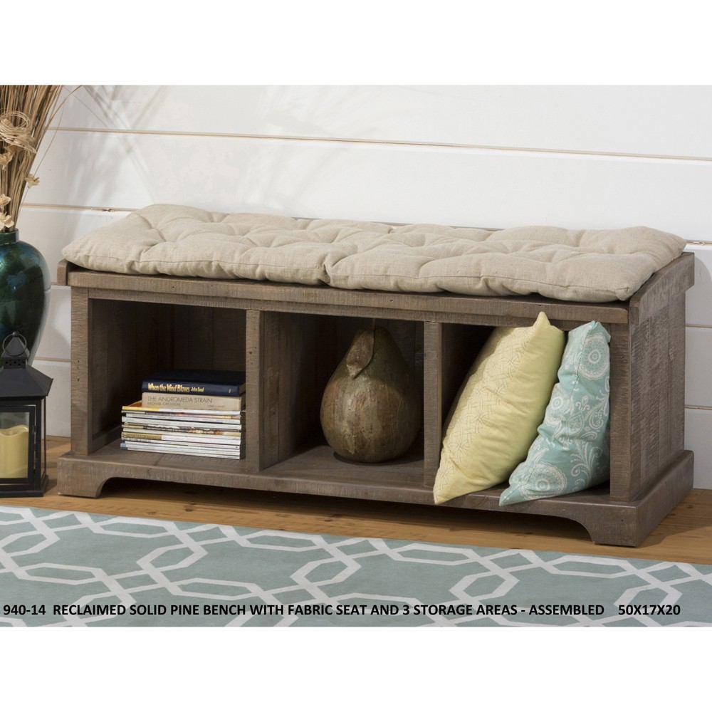 Jofran Slater Mill Pine Storage Bench