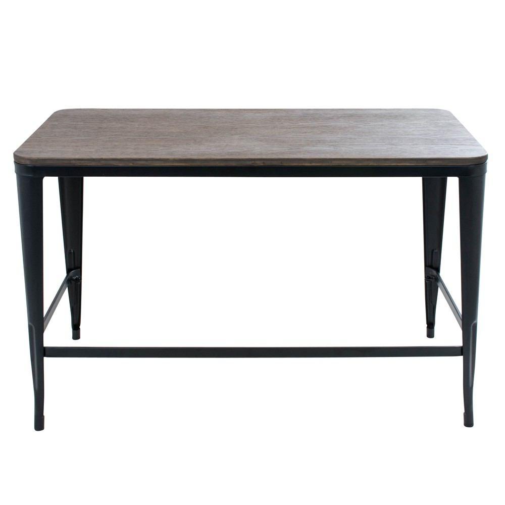 LumiSource Pia Wood Top Desk