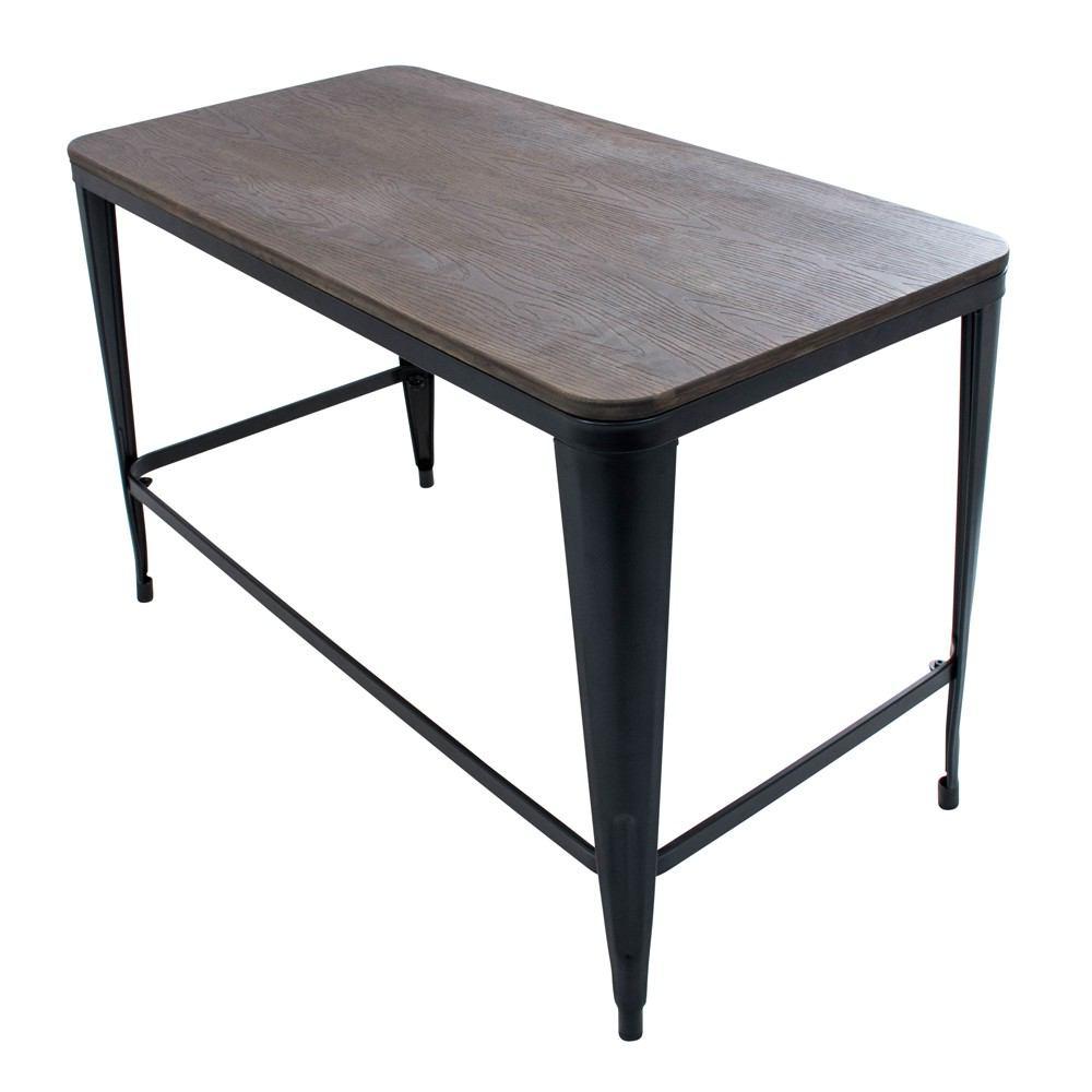 LumiSource Pia Wood Top Desk