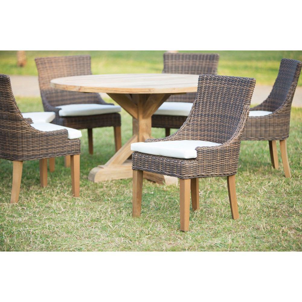 Padma's Plantation Xena Reclaimed Outdoor Teak Round Dining Table
