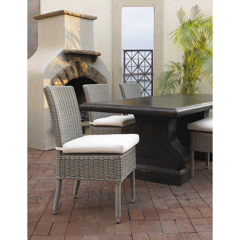 Padma's Plantation Outdoor Boca Chair - With White Outdoor Cushion