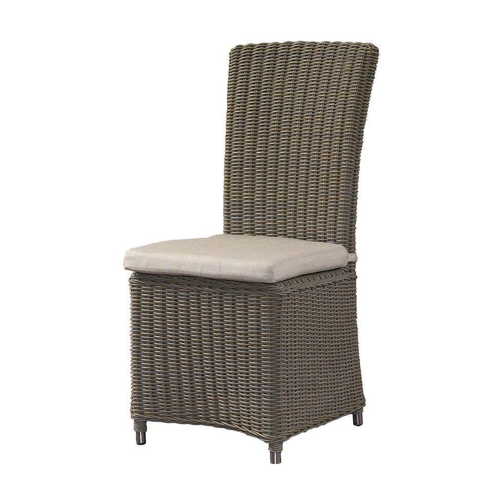 Padma's Plantation Outdoor Nico Chair -With White Outdoor Cushion