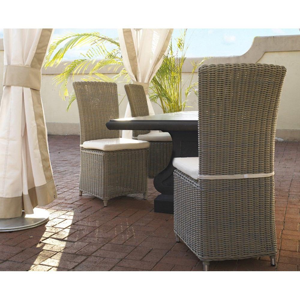 Padma's Plantation Outdoor Nico Chair -With White Outdoor Cushion