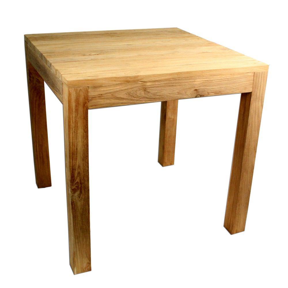 Padma's Plantation Rustic Teak Outdoor Dining Table 31.5 X 31.5