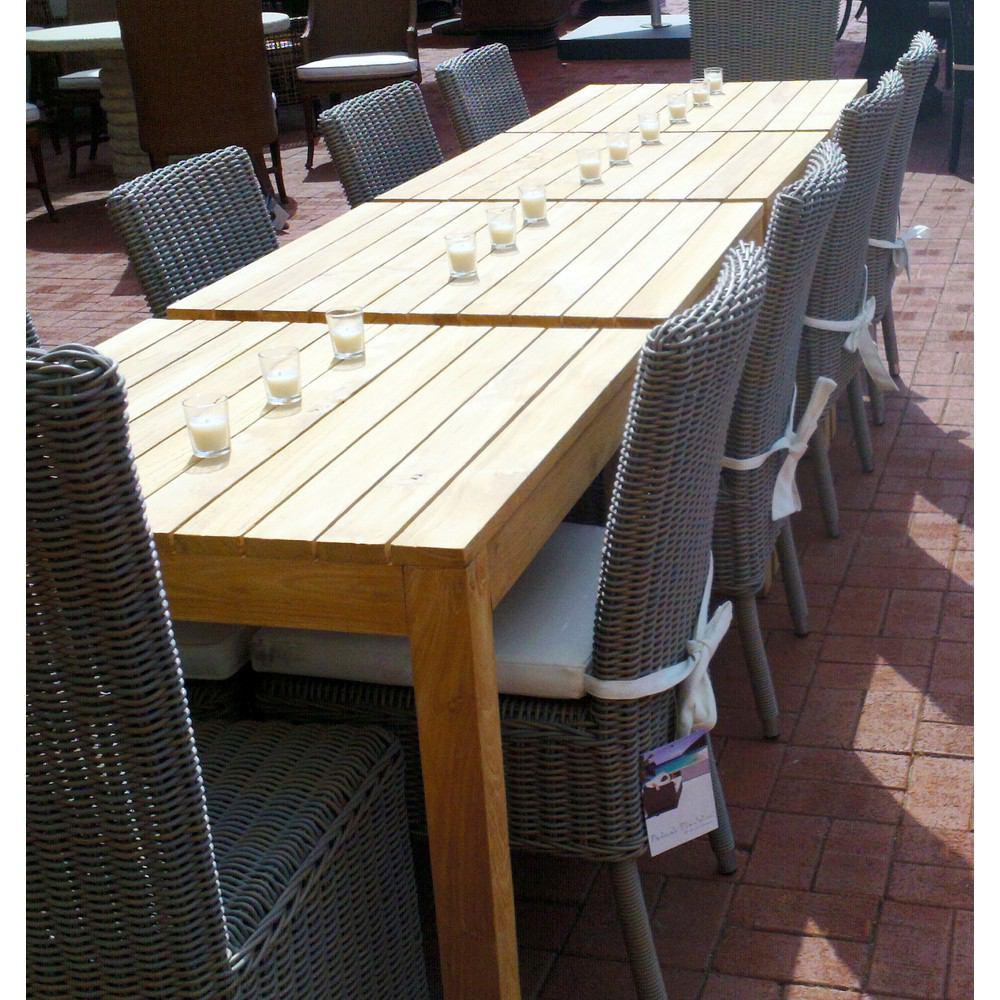 Padma's Plantation Rustic Teak Outdoor Dining Table 31.5 X 31.5