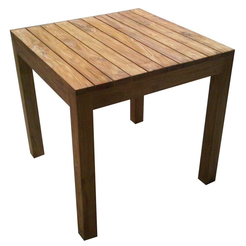 Padma's Plantation Rustic Teak Outdoor Dining Table 31.5 X 31.5