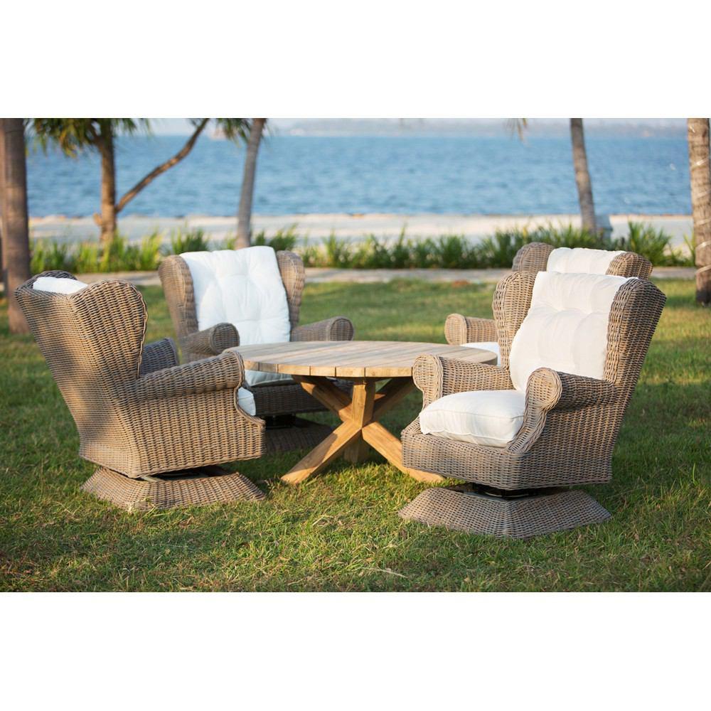 Padma's Plantation Outdoor Wing Swivel/Rocking Chair