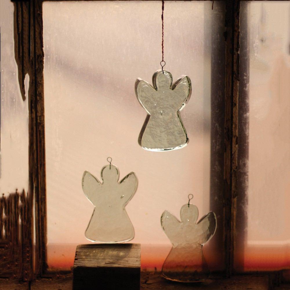 Kalalou Glass Angel Suncatcher - Set Of 2