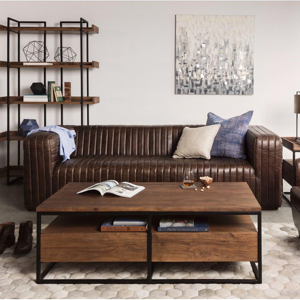 Moe's Home Collection Castle Sofa - Brown