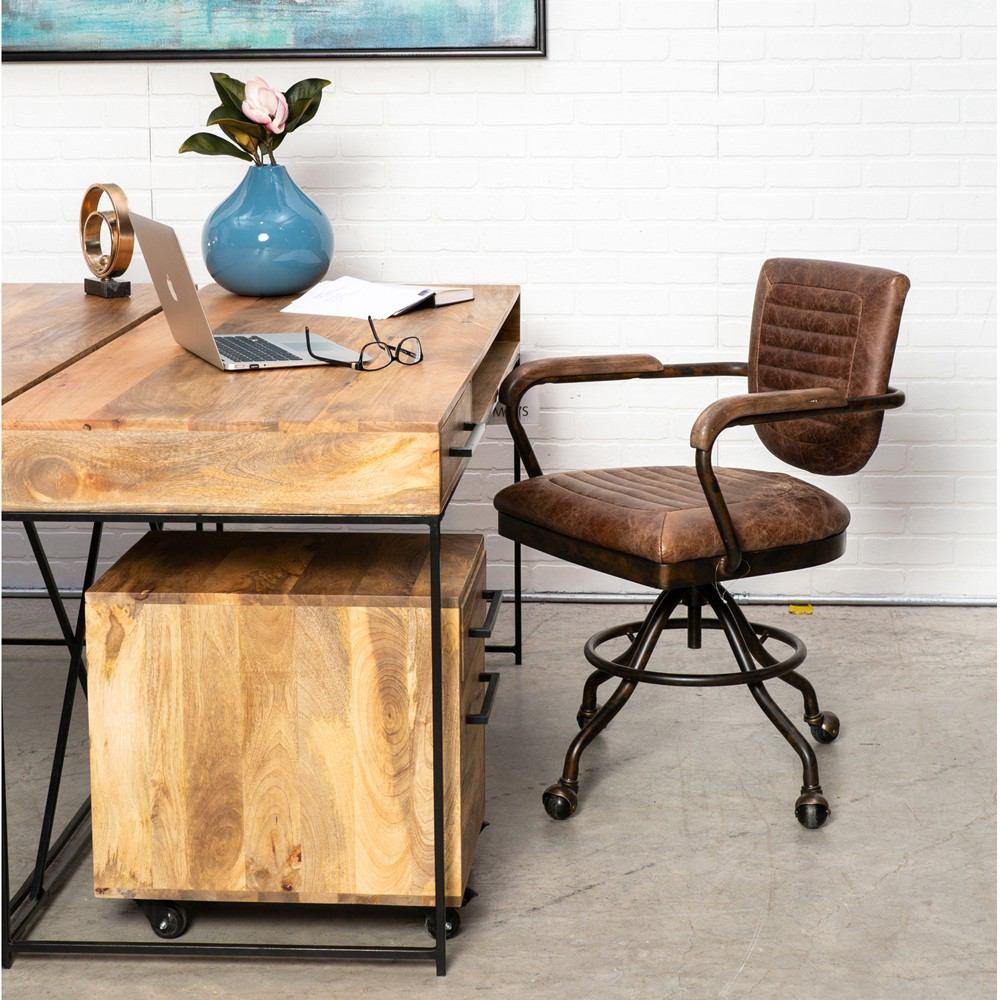Moe's Home Collection Foster Desk Chair - Soft Brown