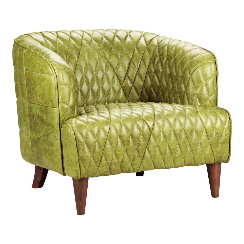 Moe's Home Collection Magdelan Tufted Leather Arm Chair