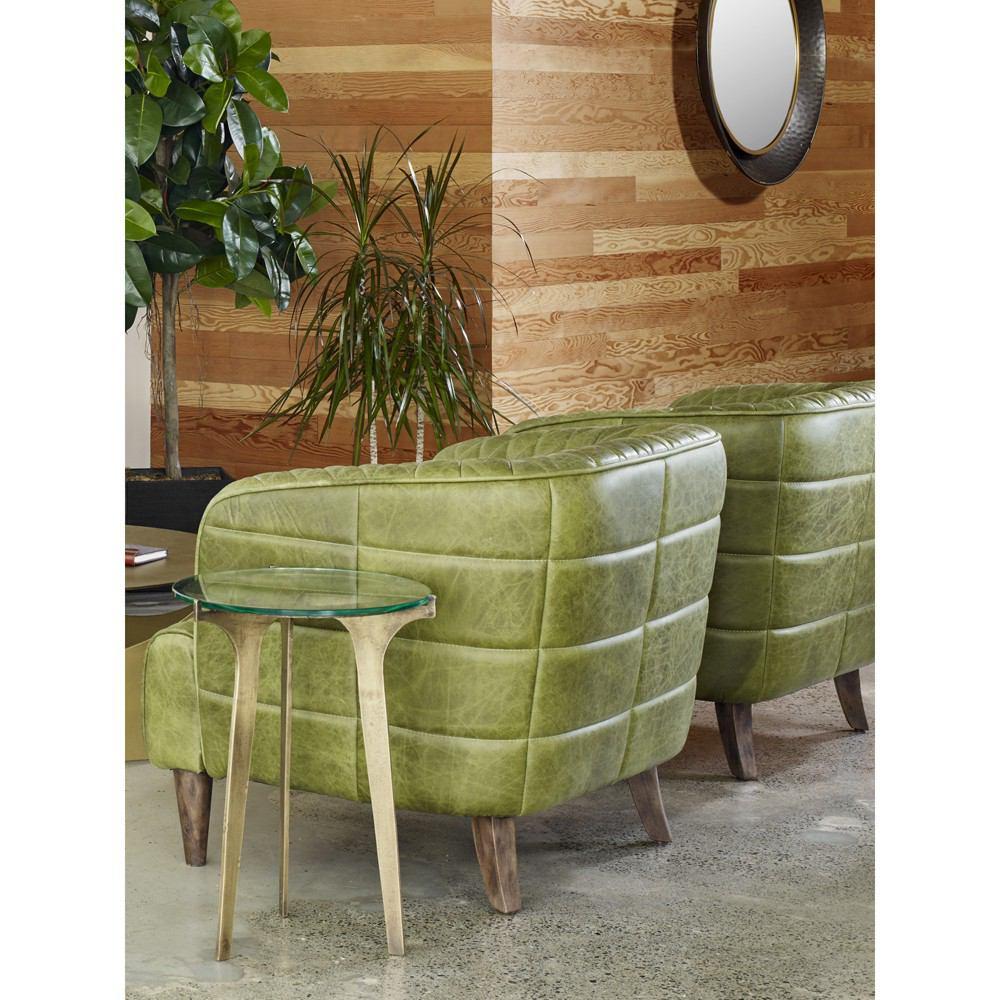 Moe's Home Collection Magdelan Tufted Leather Arm Chair