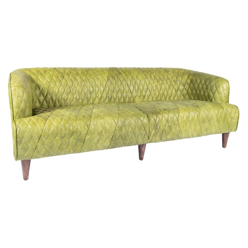 Moe's Home Collection Magdelan Tufted Leather Sofa