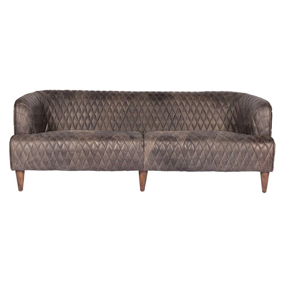 Moe's Home Collection Magdelan Tufted Leather Sofa