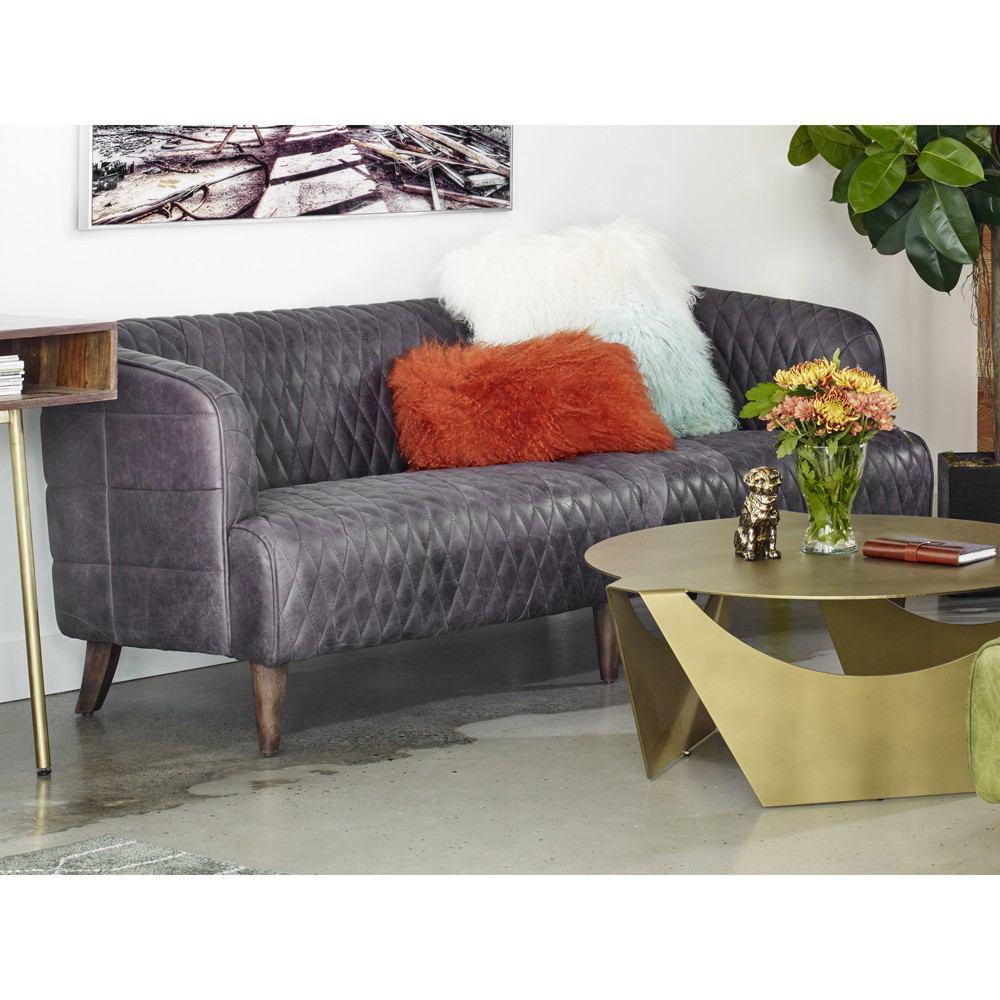 Moe's Home Collection Magdelan Tufted Leather Sofa