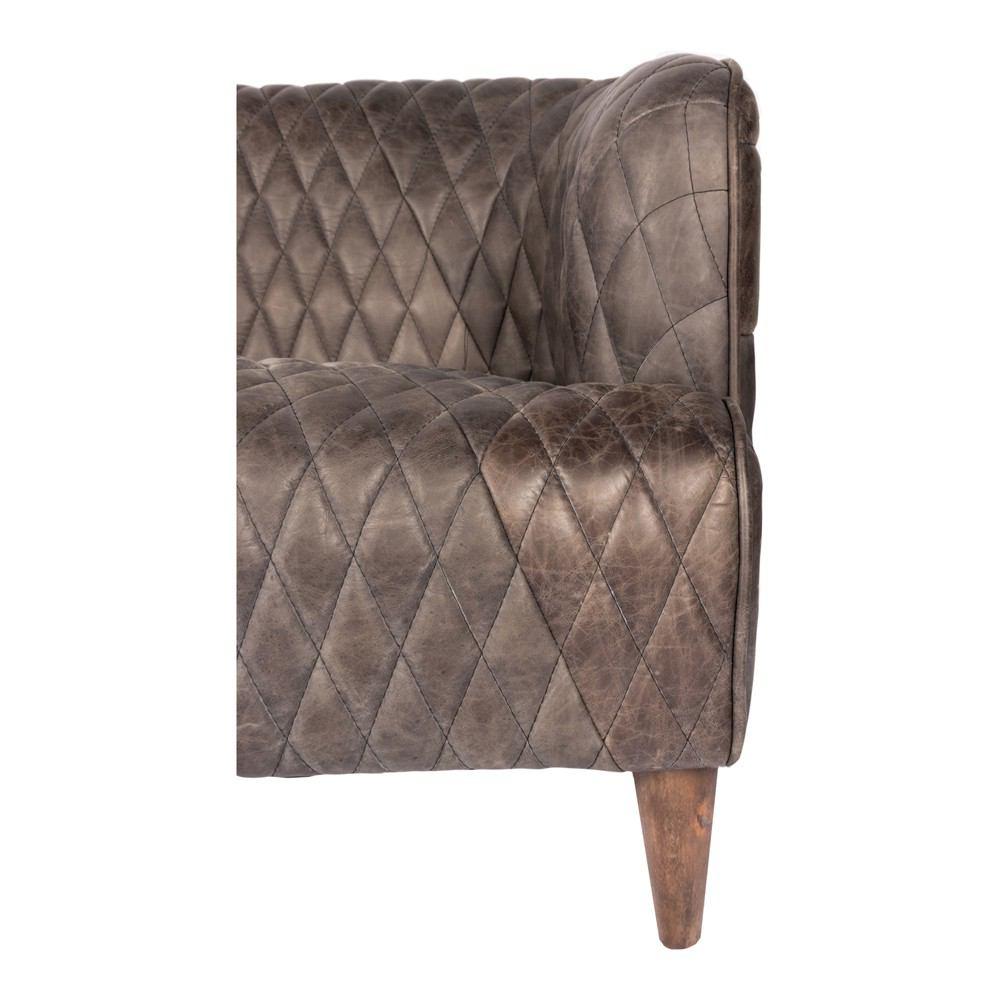 Moe's Home Collection Magdelan Tufted Leather Sofa