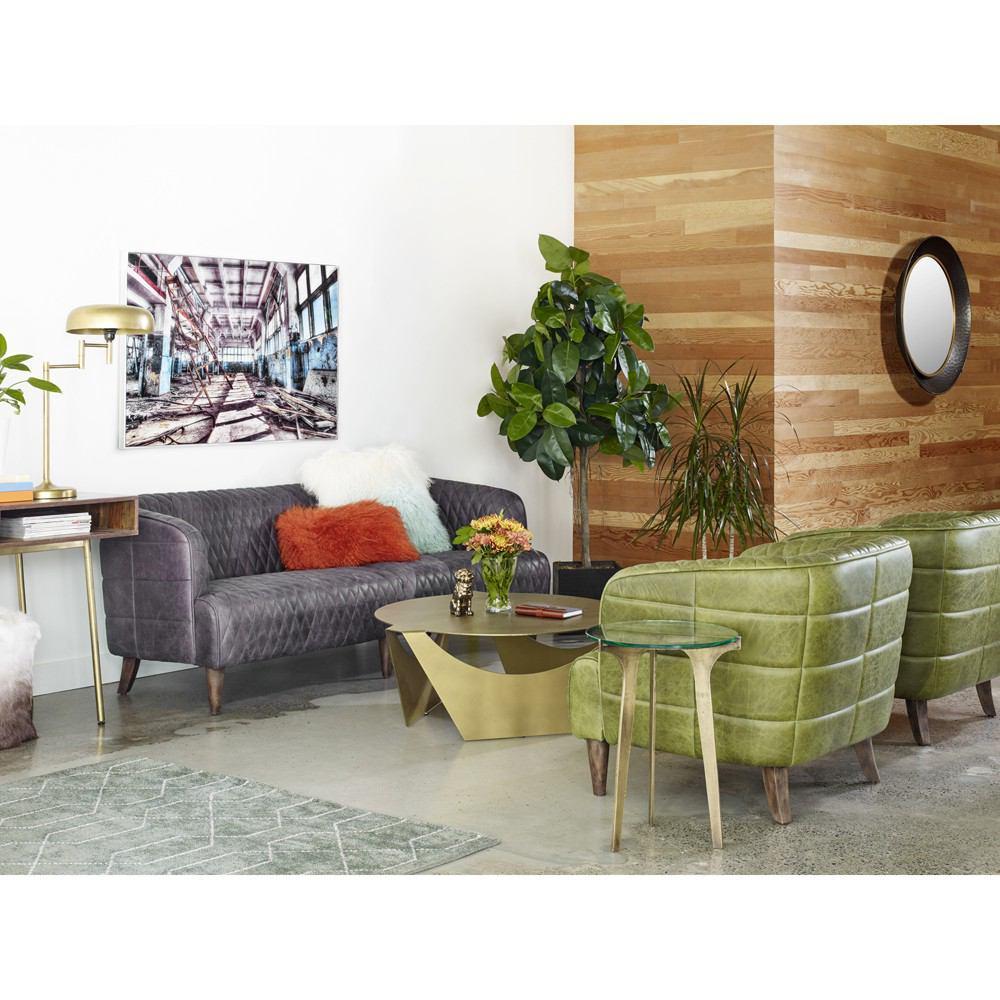 Moe's Home Collection Magdelan Tufted Leather Sofa