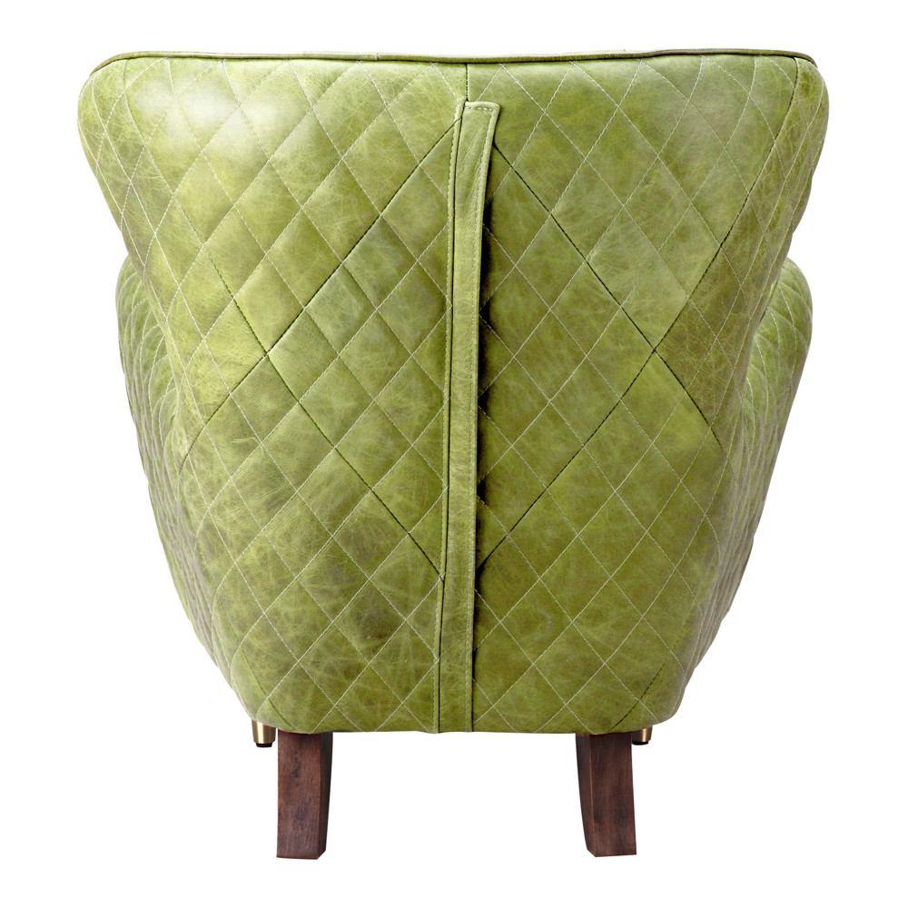 Moe's Home Collection Keaton Leather Arm Chair - Emerald