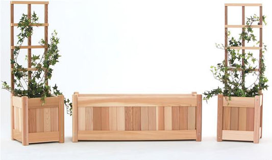 All Things Cedar 5pc. Planter Set w/ Trellis
