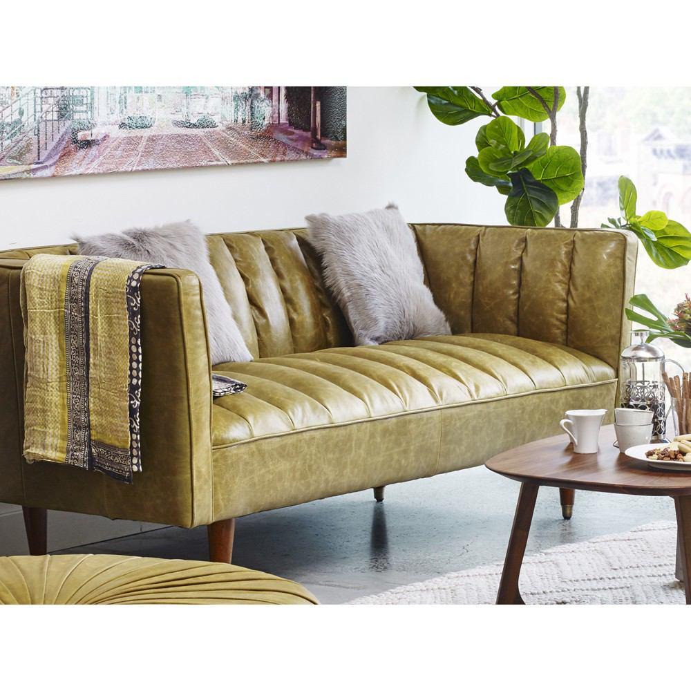 Moe's Home Collection Barin Leather Sofa
