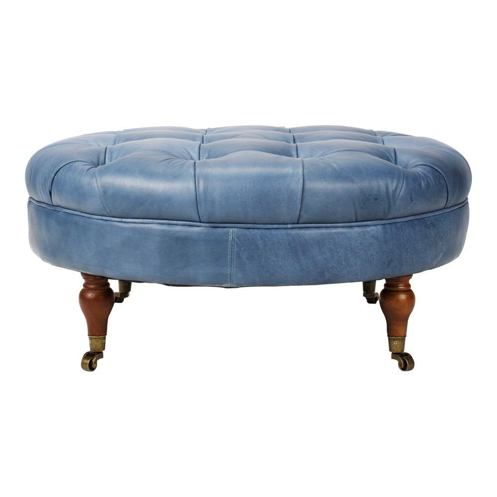 Moe's Home Collection Cadman Leather Ottoman