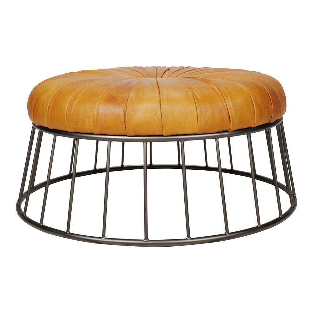 Moe's Home Collection Radcliffe Leather Ottoman