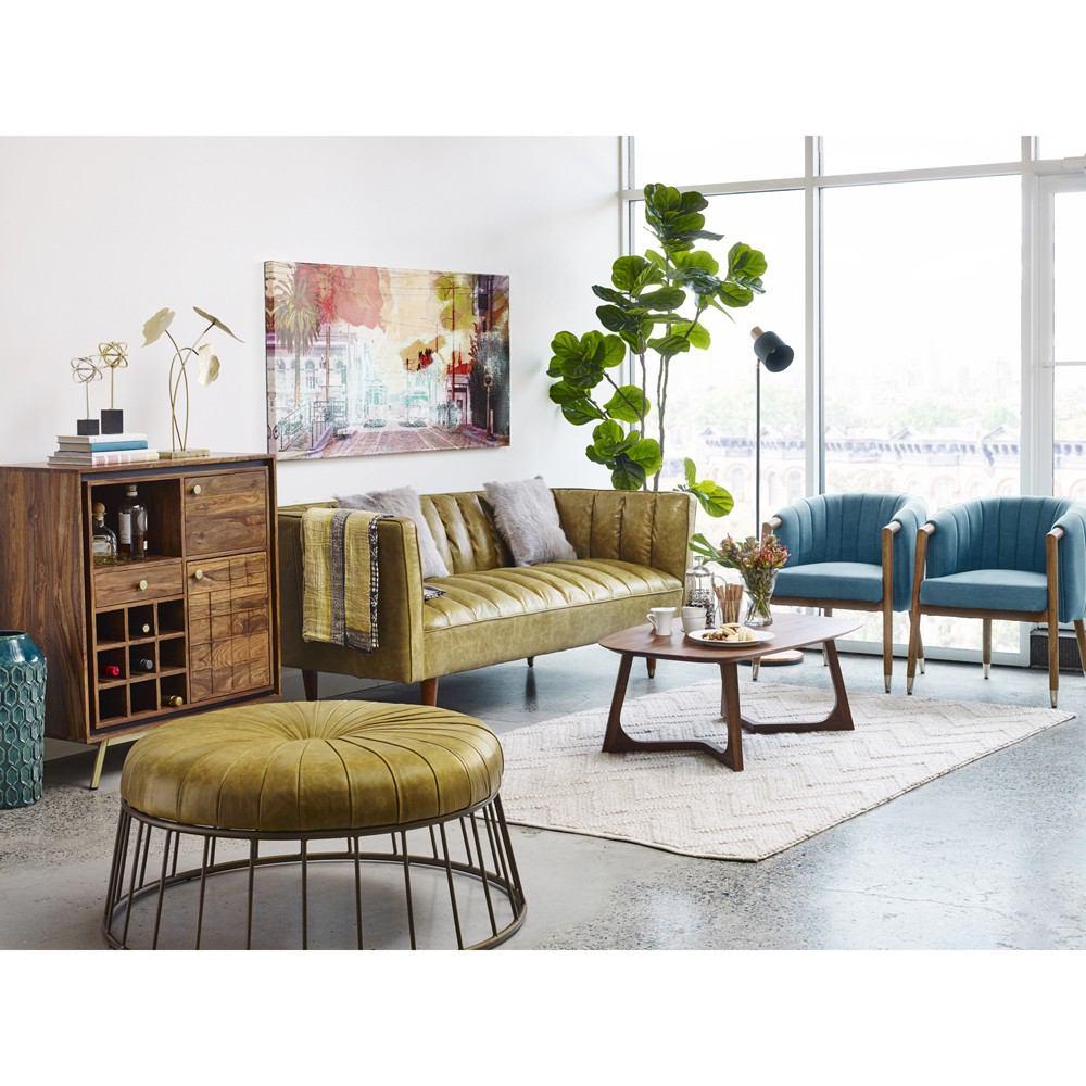 Moe's Home Collection Radcliffe Leather Ottoman