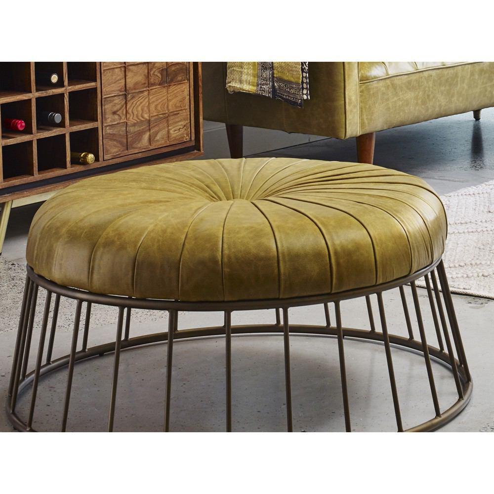 Moe's Home Collection Radcliffe Leather Ottoman
