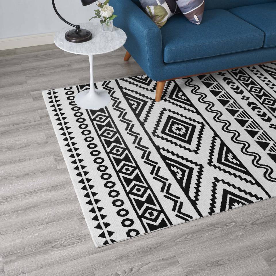 Modway Haku Geometric Moroccan Tribal 8x10 Area Rug | Rugs | 