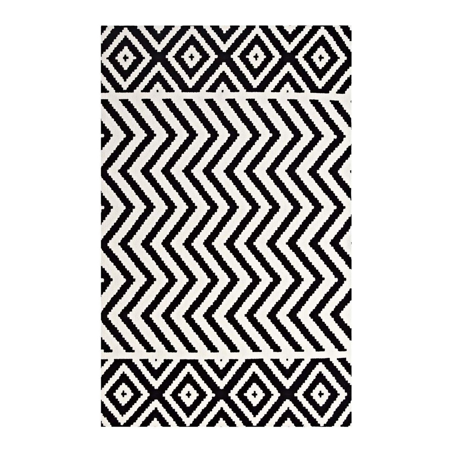 Modway Ailani Geometric Chevron / Diamond Area Rug