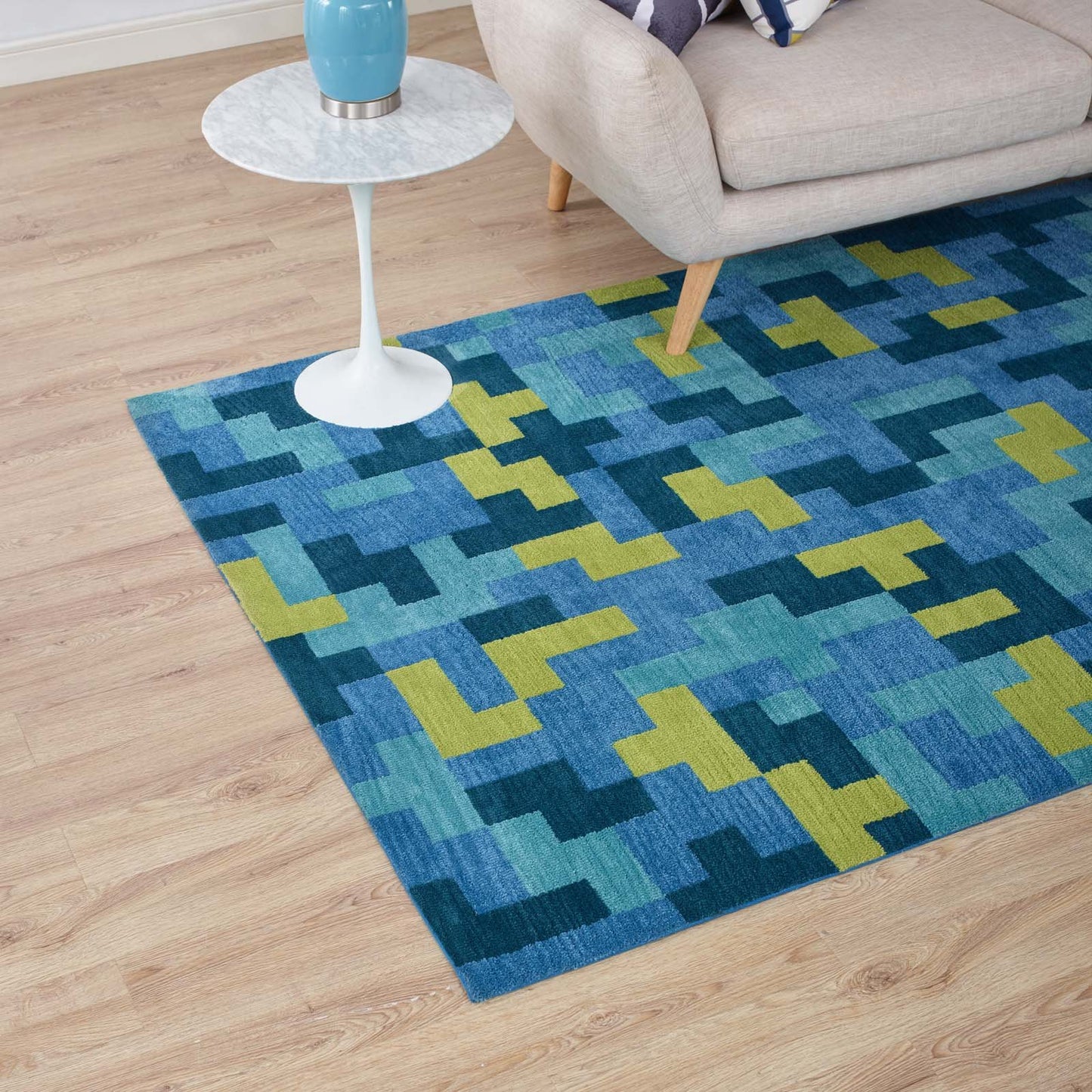 Modway Andela Interlocking Block Mosaic Area Rug