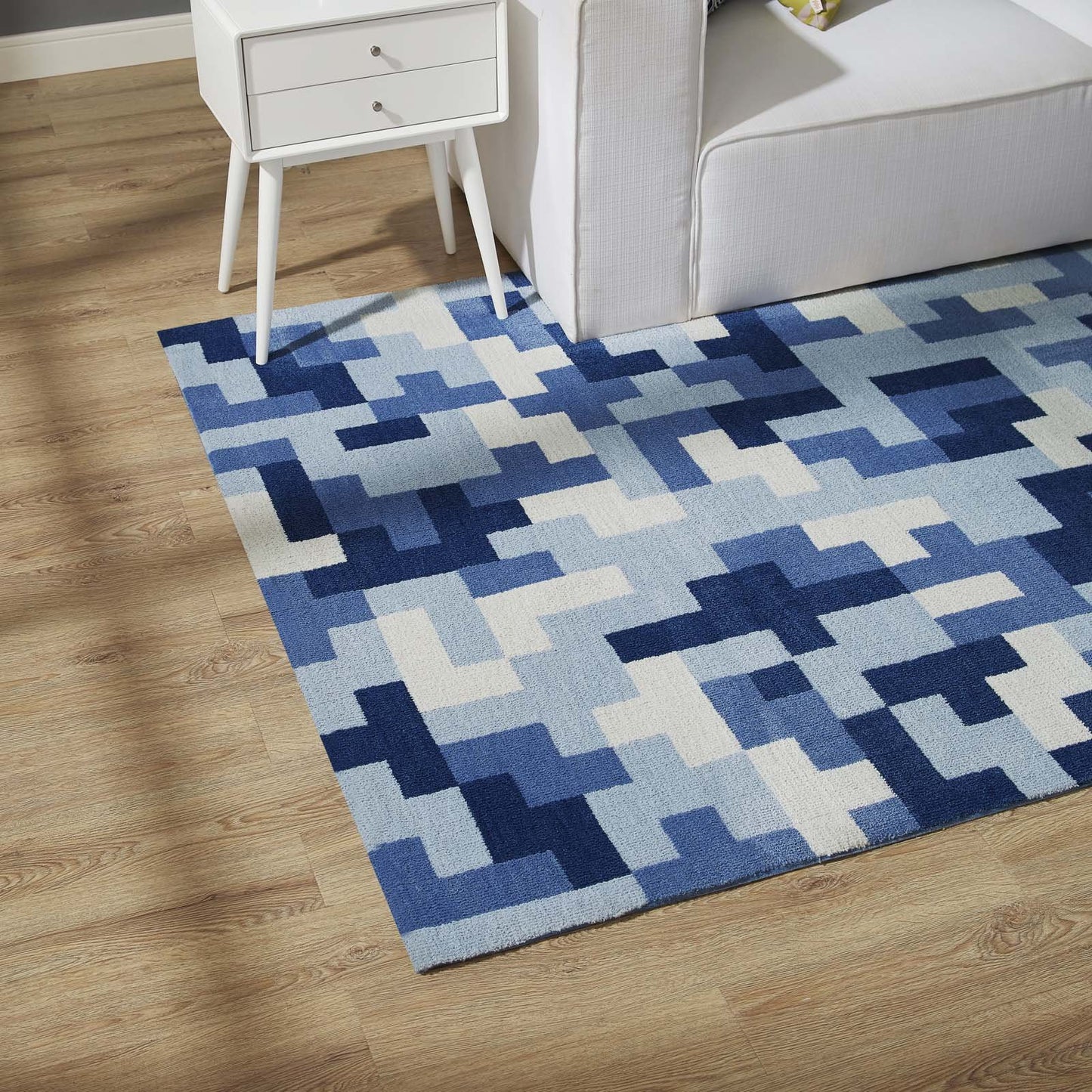 Modway Andela Interlocking Block Mosaic Area Rug
