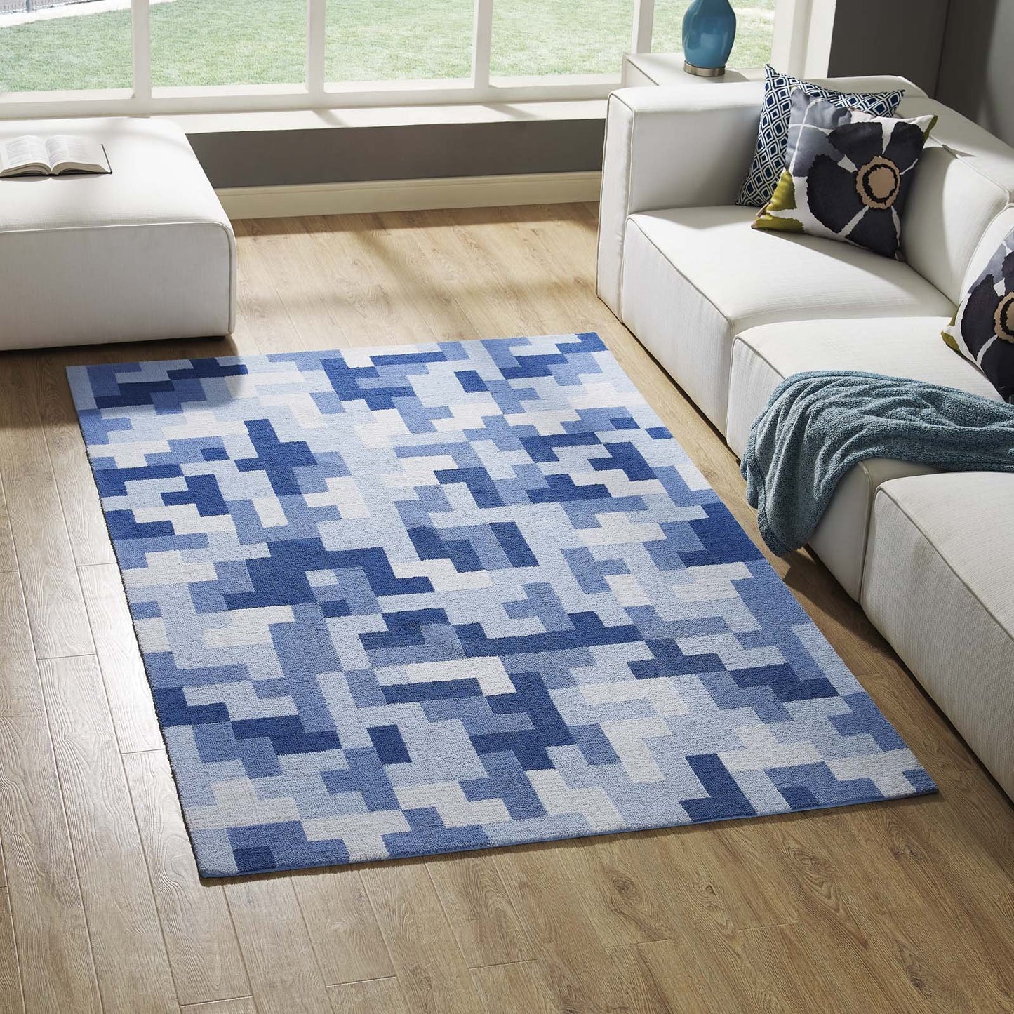 Modway Andela Interlocking Block Mosaic Area Rug