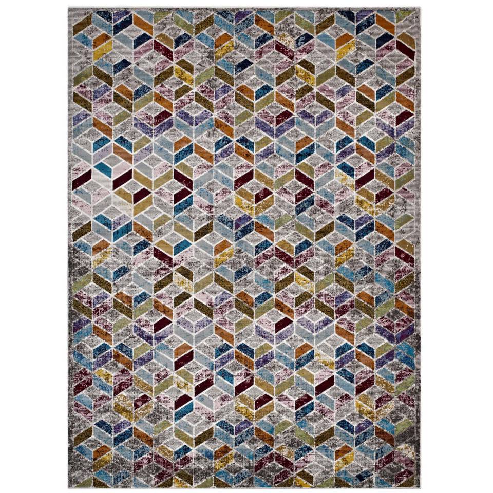 Modway Laleh Geometric Mosaic 4x6 Area Rug | Rugs | Modishstore-2