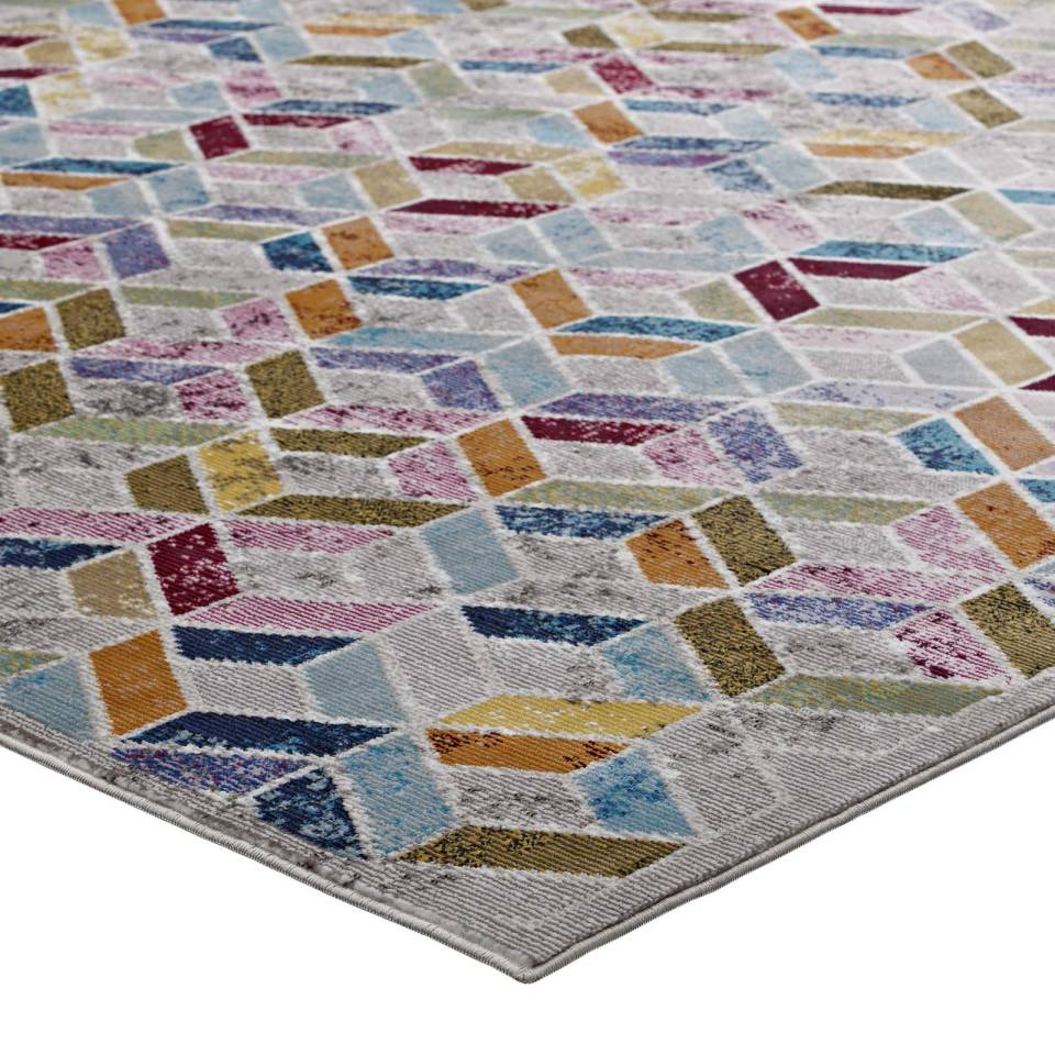 Modway Laleh Geometric Mosaic 4x6 Area Rug | Rugs | Modishstore-4
