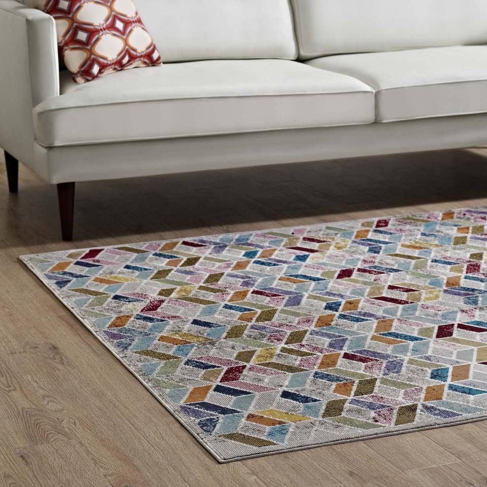 Modway Laleh Geometric Mosaic 4x6 Area Rug | Rugs | Modishstore-6