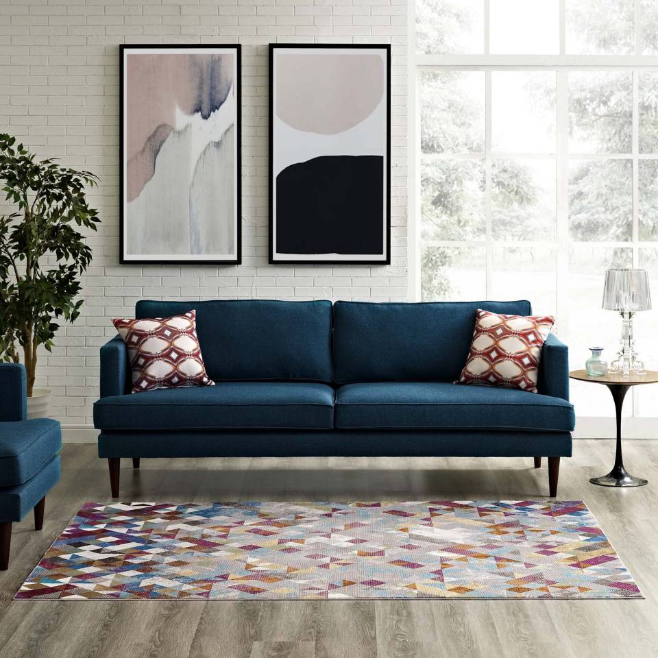 Modway Lavendula Triangle Mosaic 8x10 Area Rug | Rugs | Modishstore-7