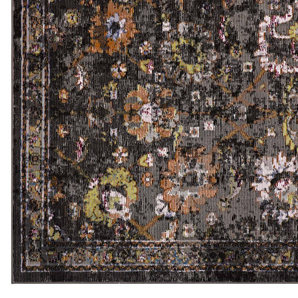 Modway Minu Distressed Floral Lattice 8x10 Area Rug |  | Modishstore-3