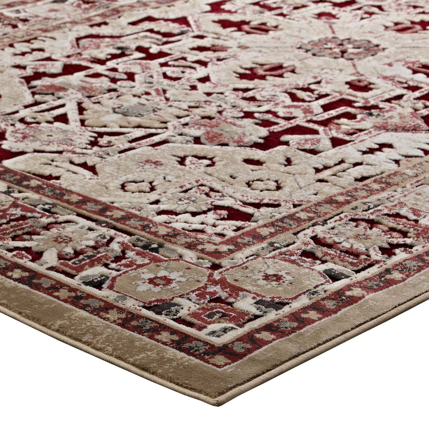 Modway Grania Ornate Vintage Floral Turkish 5x8 Area Rug | Rugs | 