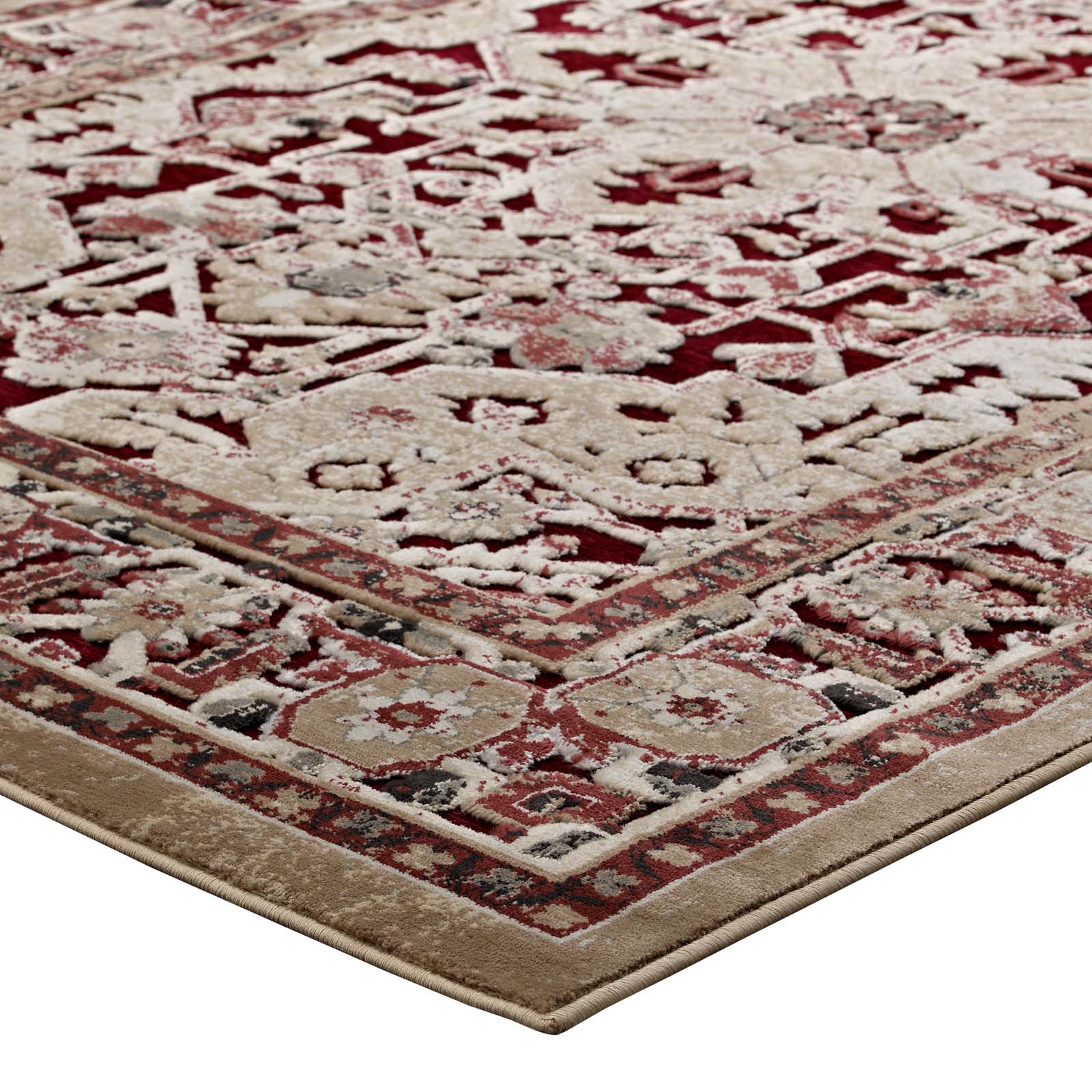 Modway Grania Ornate Vintage Floral Turkish 5x8 Area Rug | Rugs | 
