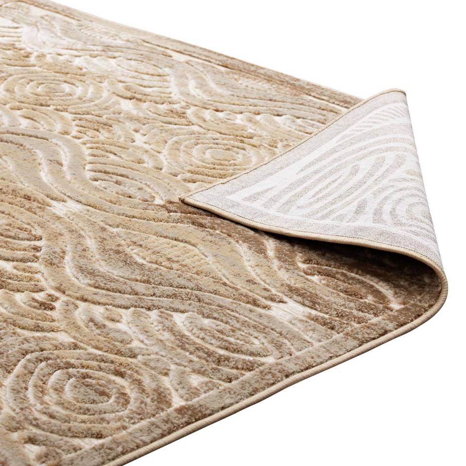 Modway Kennocha Rustic Vintage Abstract Waves 5x8 Area Rug | Rugs | Modishstore-5
