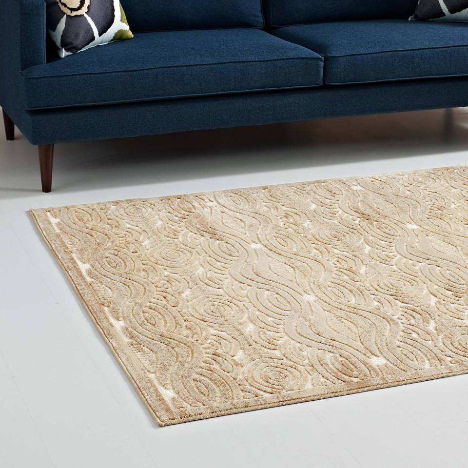 Modway Kennocha Rustic Vintage Abstract Waves 5x8 Area Rug | Rugs | Modishstore-6