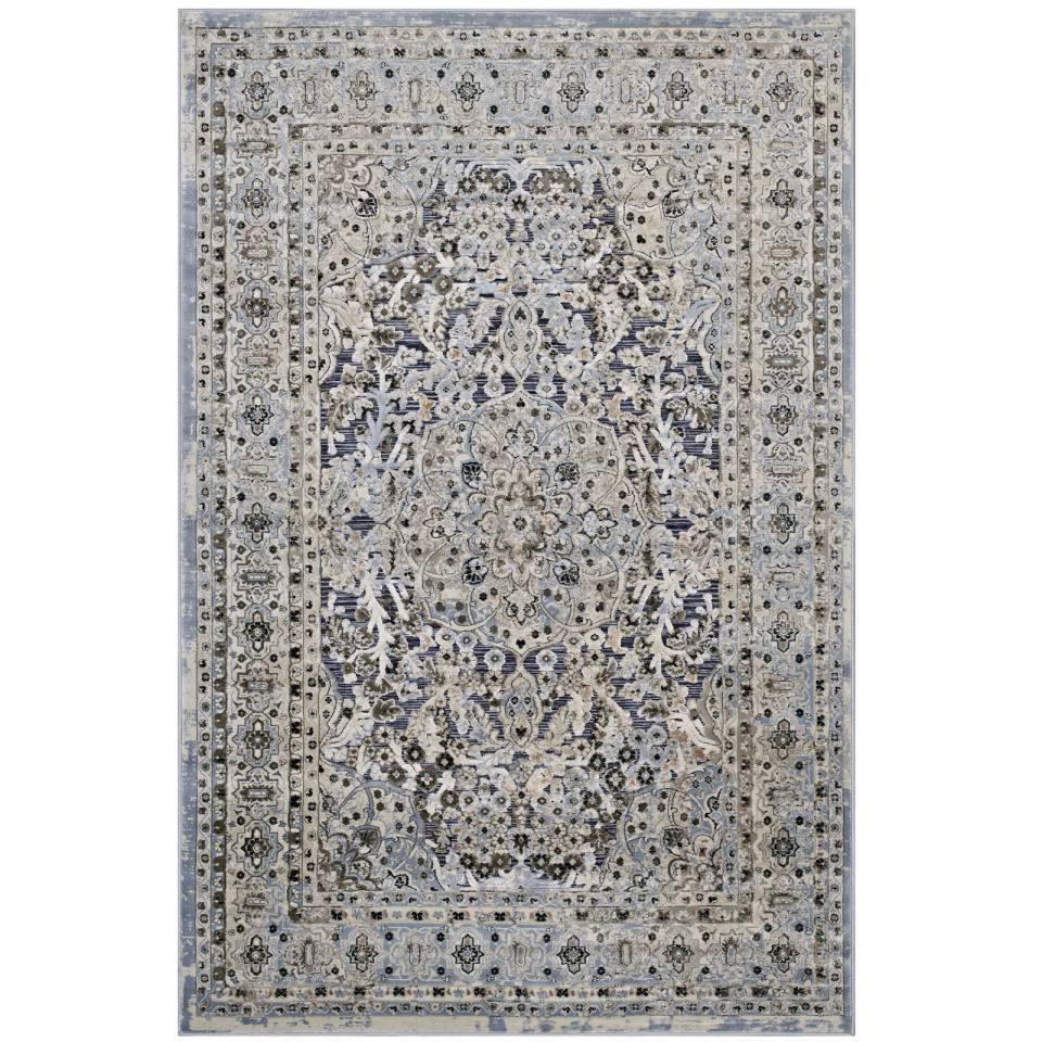 Modway Elqenna Ornate Vintage Floral Turkish 5x8 Area Rug | Rugs | 
