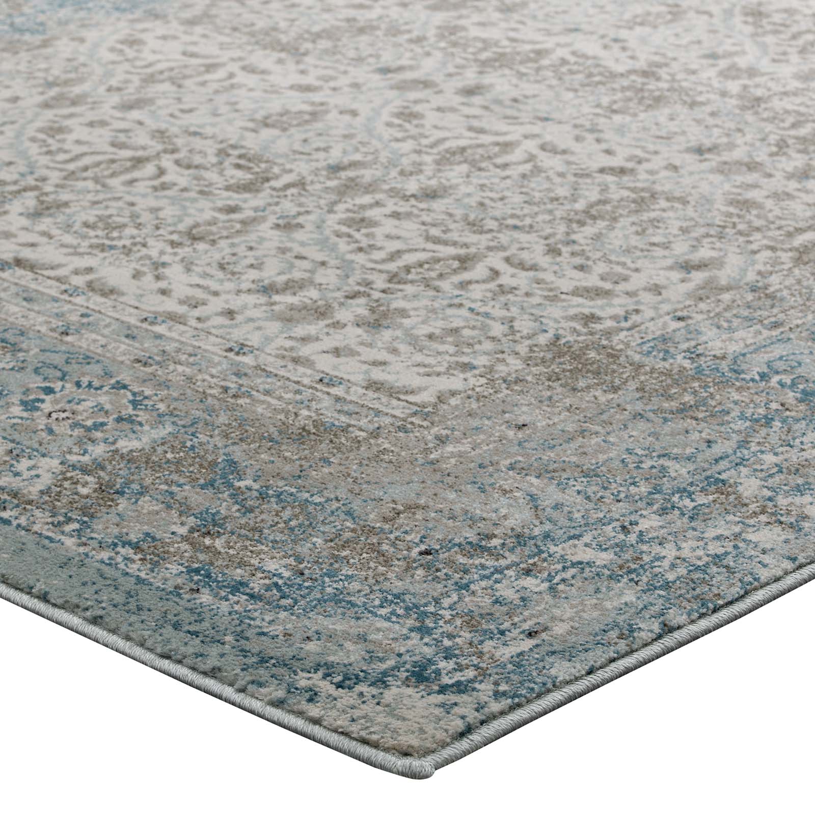 Modway Dilys Distressed Vintage Floral Lattice 5x8 Area Rug | Rugs | 