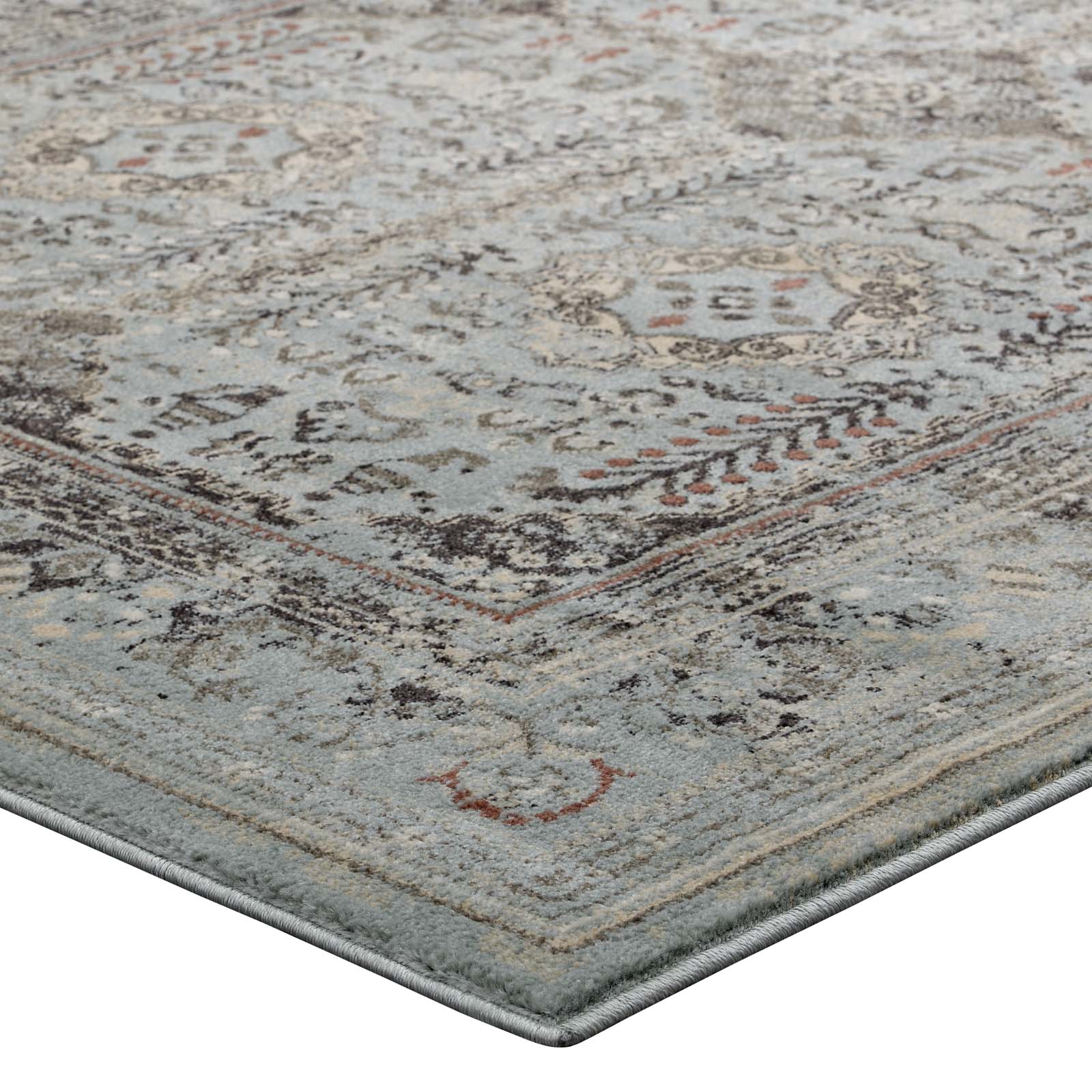 Modway Enye Distressed Vintage Floral Lattice 5x8 Area Rug | Rugs | 