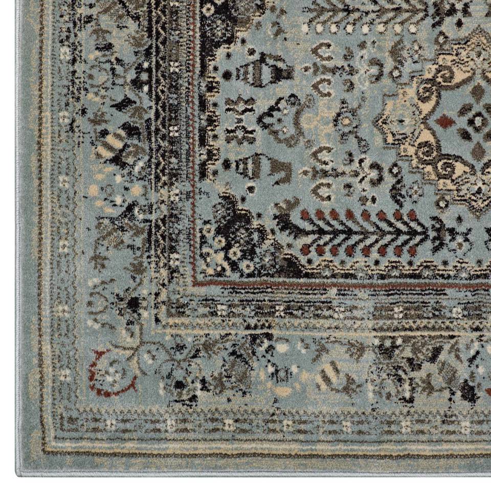 Modway Enye Distressed Vintage Floral Lattice 8x10 Area Rug | Rugs | 