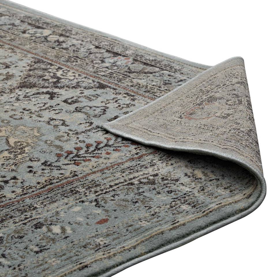 Modway Enye Distressed Vintage Floral Lattice 8x10 Area Rug | Rugs | 