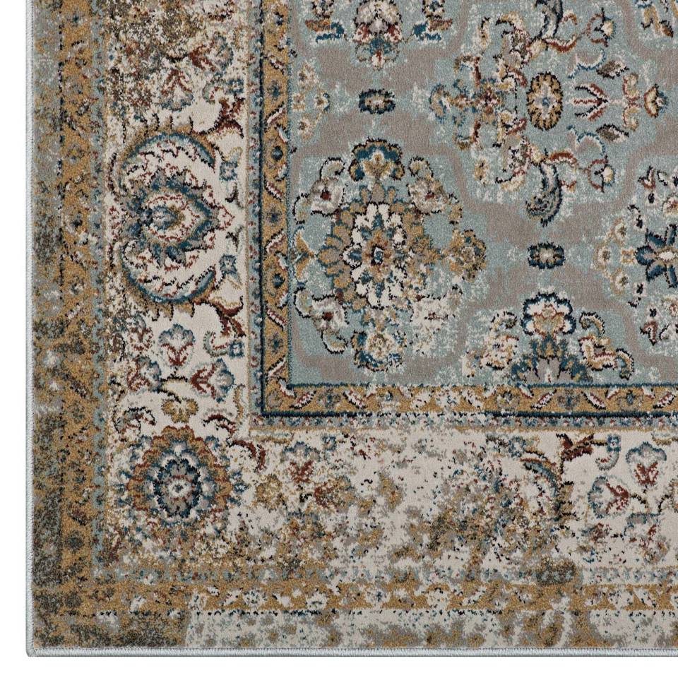 Modway Hisa Distressed Vintage Floral Lattice 5x8 Area Rug | Rugs | 