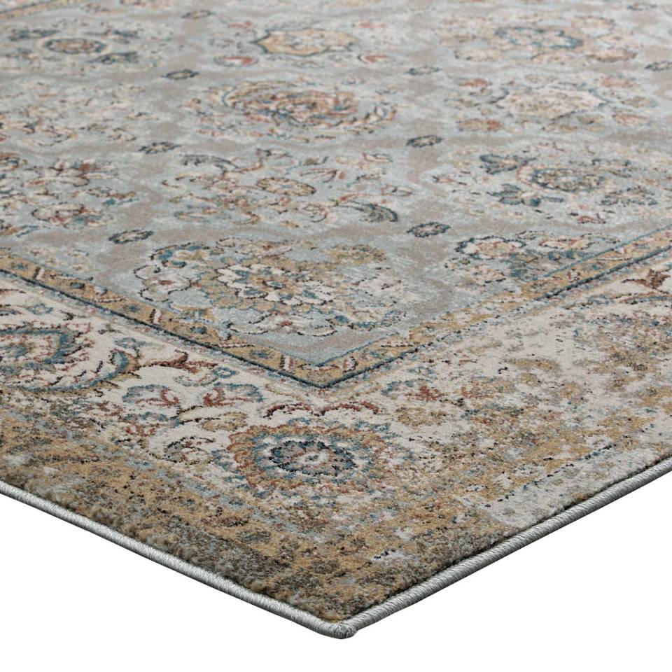Modway Hisa Distressed Vintage Floral Lattice 5x8 Area Rug | Rugs | 